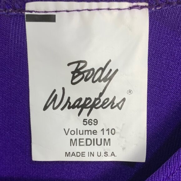 Body Wrappers Praise Dance Jumpsuit Size M Palazzo Pants Worship Purple Zip Back - Picture 10 of 12